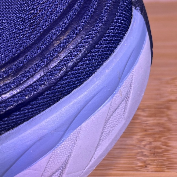 HOKA ONE ONE BONDI 6 BLUE PINK WOMENS ATHLETIC RUNNING SHOE SIZE 7.5 D - Picture 9 of 11